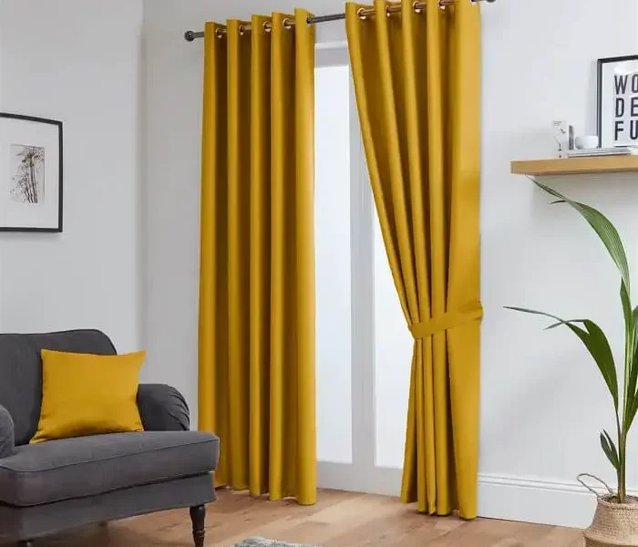 Yellow Blackout Curtains for Living Room